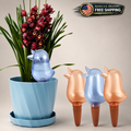 4 Pack Bird Self Watering Spikes 140mL Plant Watering Globes Red & Blue