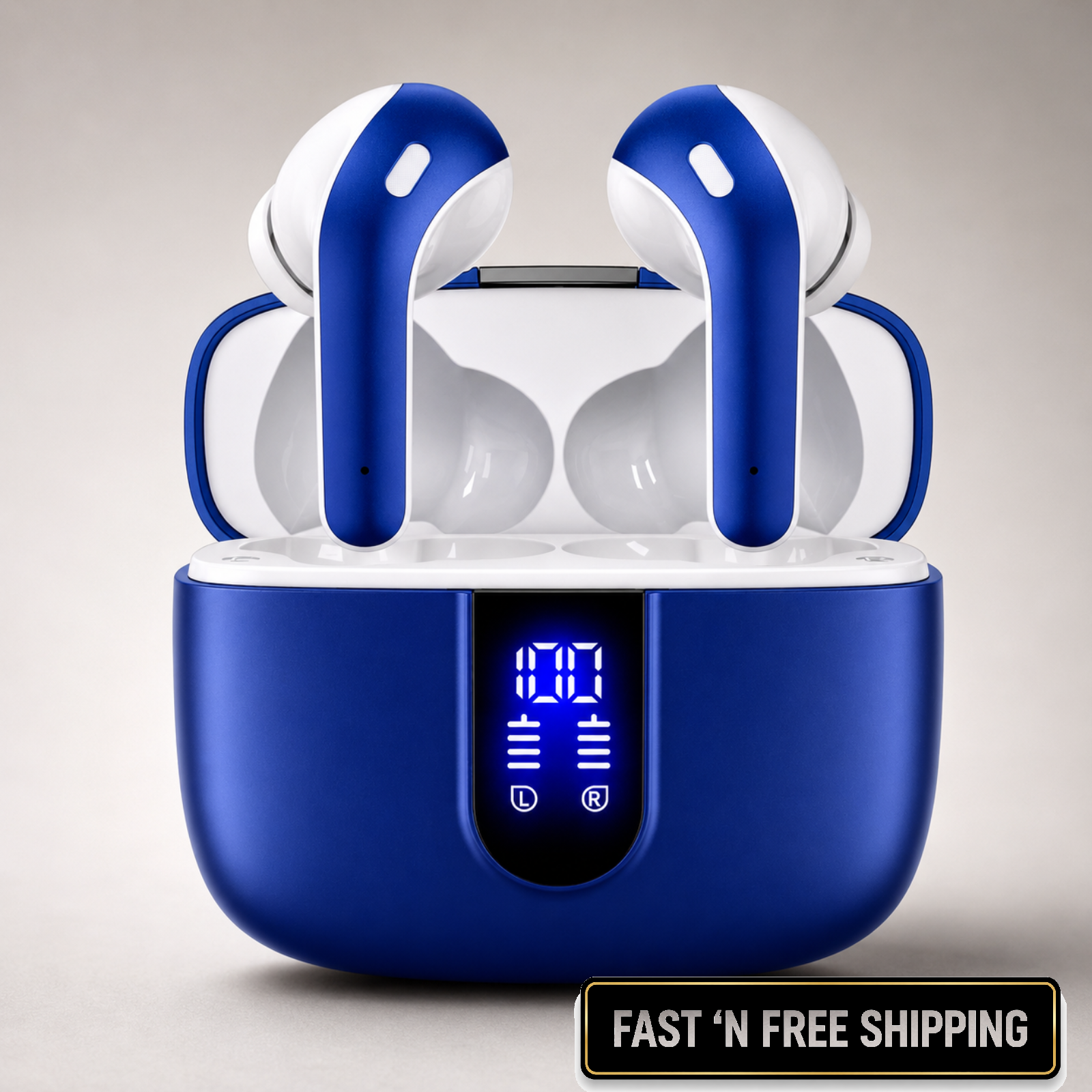 TAGRY Wireless Earbuds Bluetooth Headphones 60H LED Display IPX5 Sports
