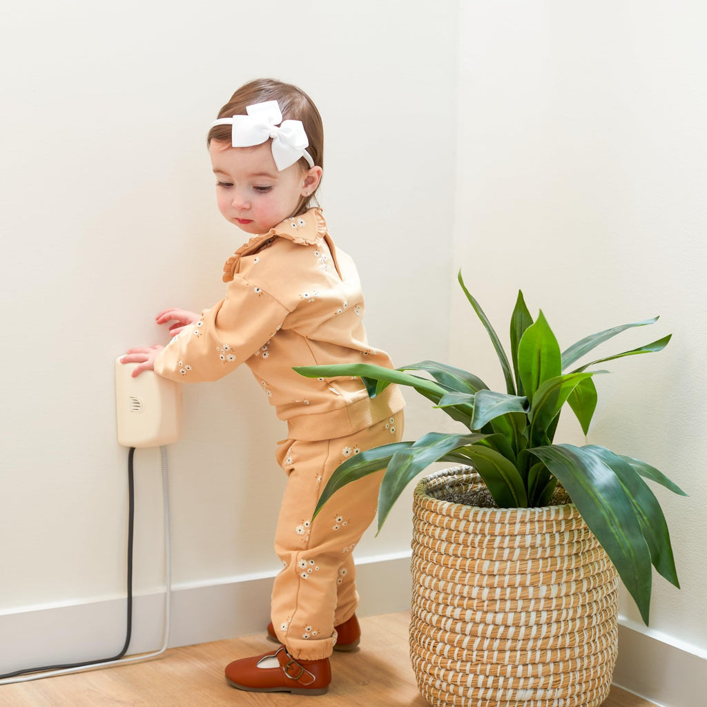 Safety 1st Child Proof Outlet Cover w/ Built-In Cord Shortener for In-Use Outlet
