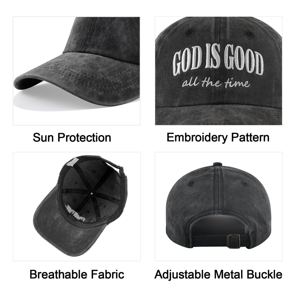 Christian Gifts for Men Women God is Good Jesus Hat Baseball Cap Mothers Fathers