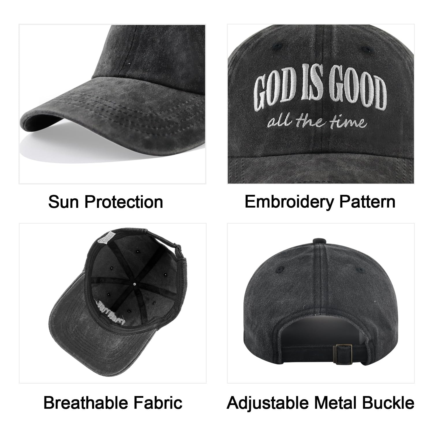 Christian Gifts for Men Women God is Good Jesus Hat Baseball Cap Mothers Fathers