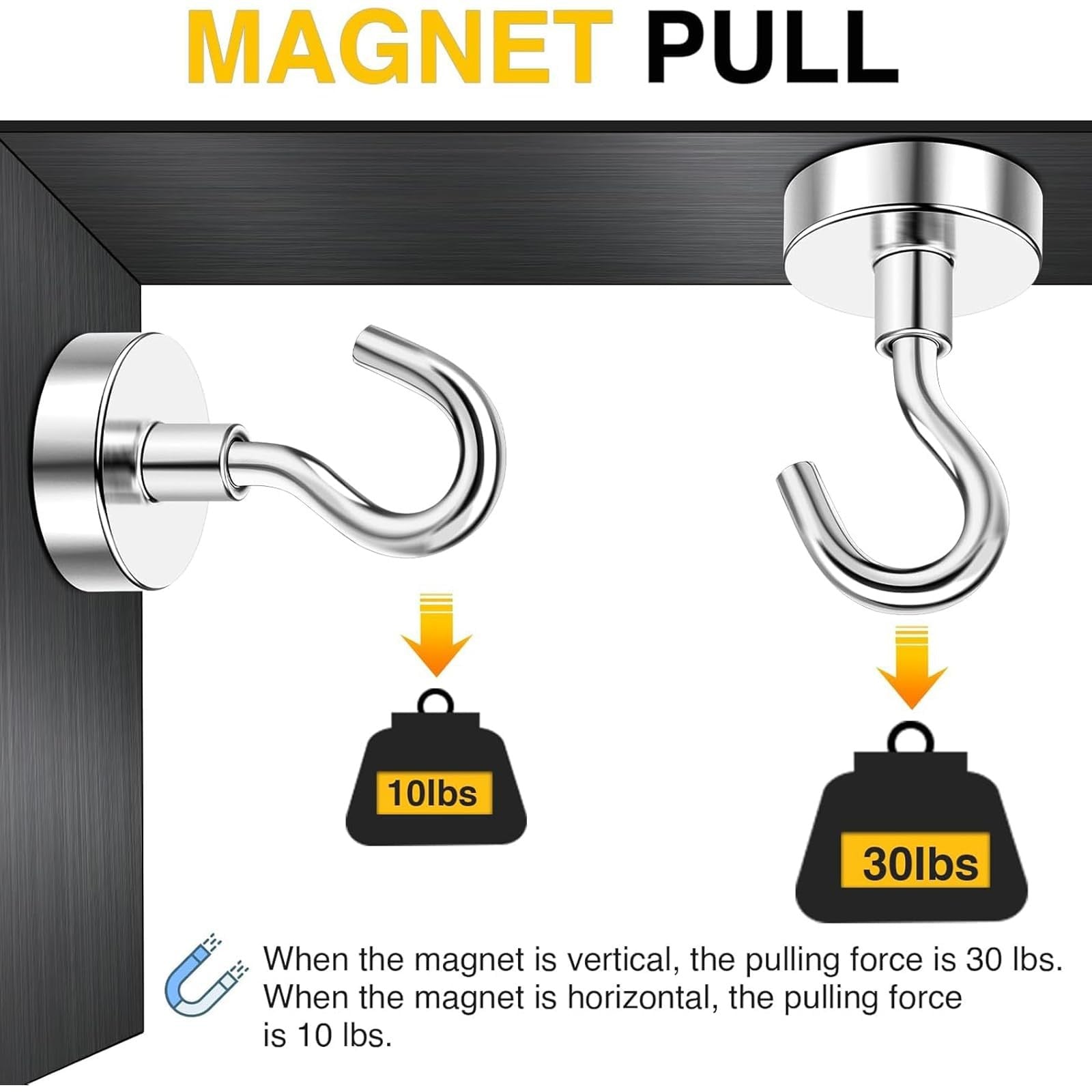 DIYMAG 20 Pack Magnetic Hooks 30 lb Heavy Duty Strong Magnets for Cruise Ship
