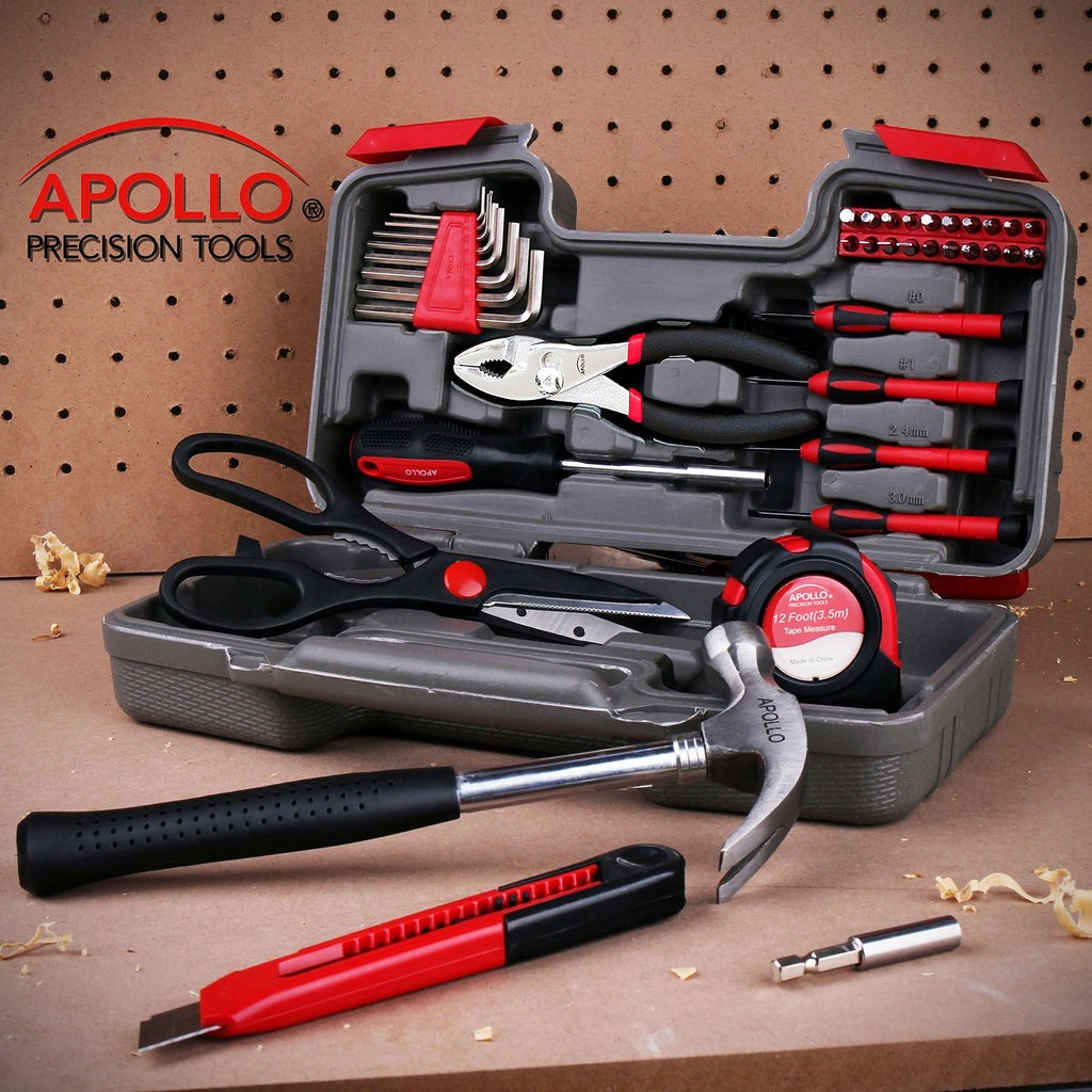 Apollo 39PC Household Tool Set DT9706 Home Repair Kit w/ Storage Case