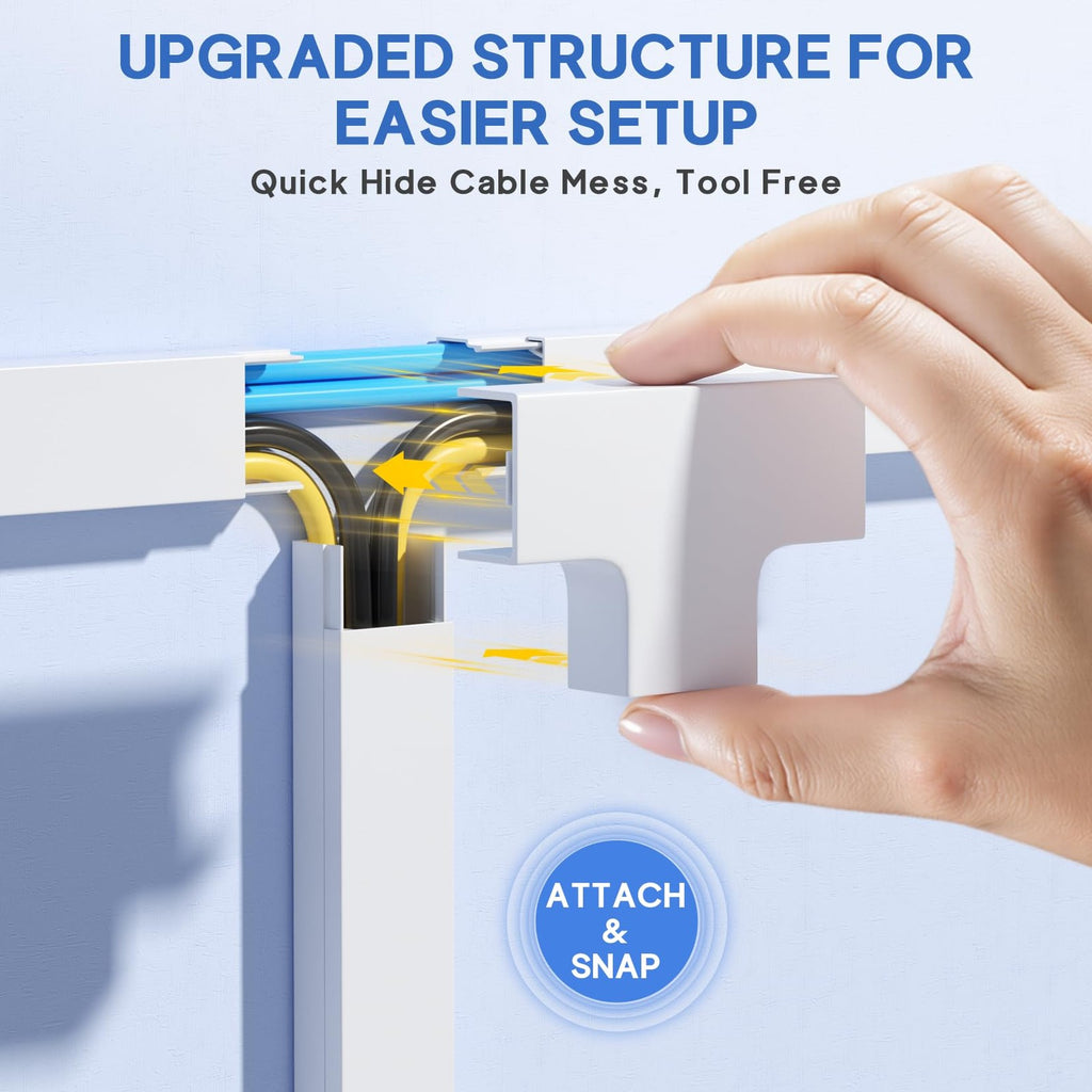 315in Cord Hider Kit Paintable Cable Raceway Wire Cover Wall Mount
