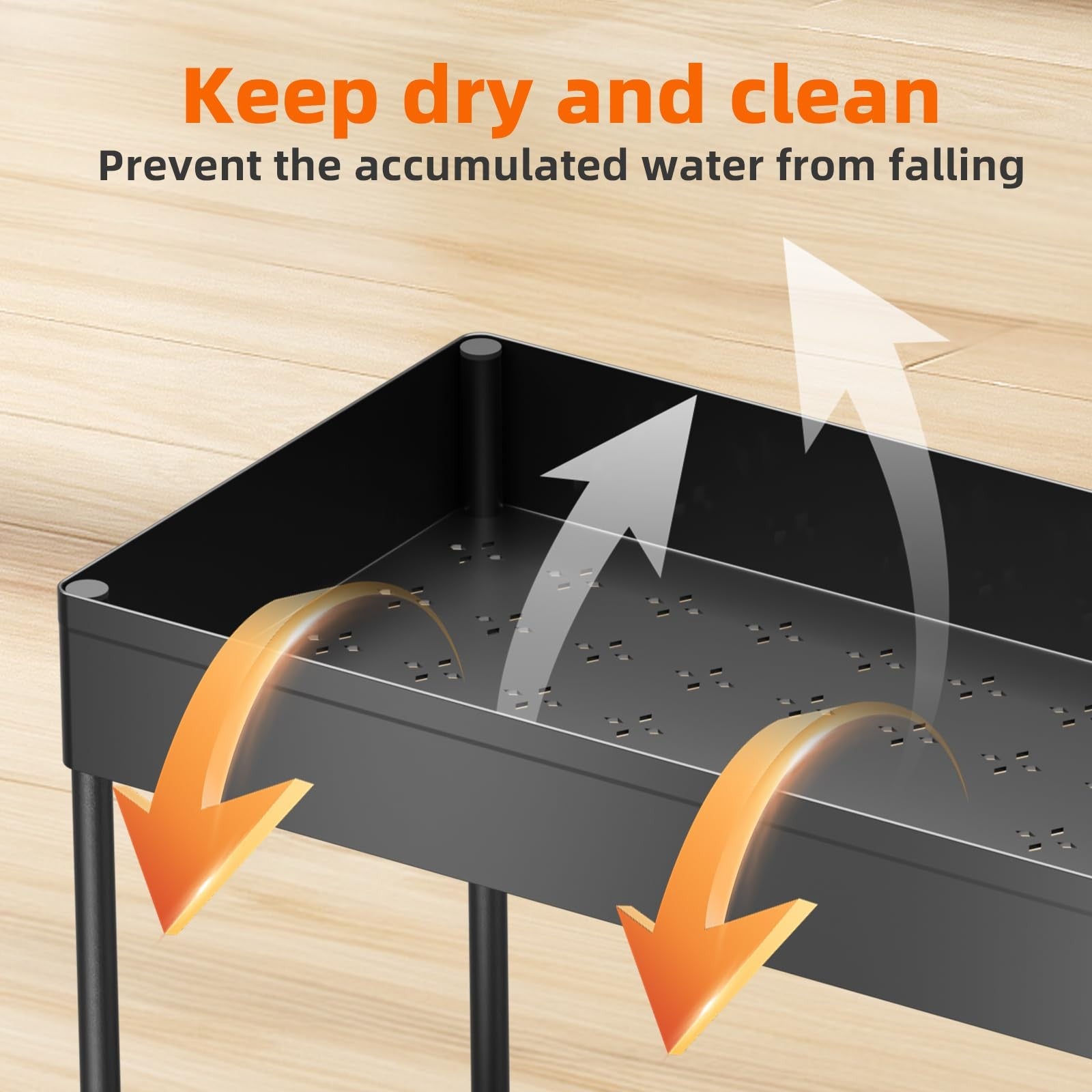 2 Pack Under Sink Organizer Pull Out Cabinet Storage 2 Tier