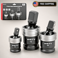 Impact Universal Joint Set 3Pc 1/4" 3/8" 1/2" Drive Socket Swivel Adapter