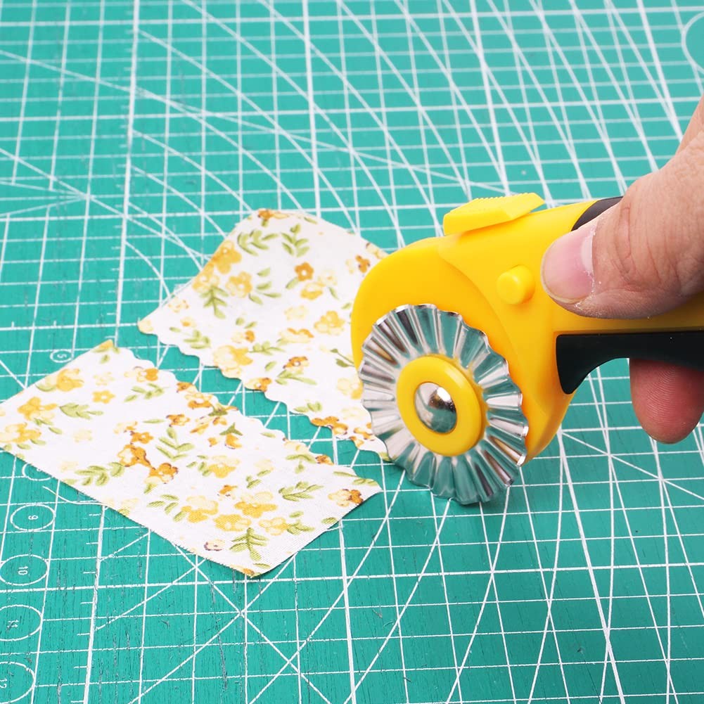 AUTOTOOLHOME 45mm Rotary Cutter 9 Extra Blades SKS-7 Fabric Cutter Set
