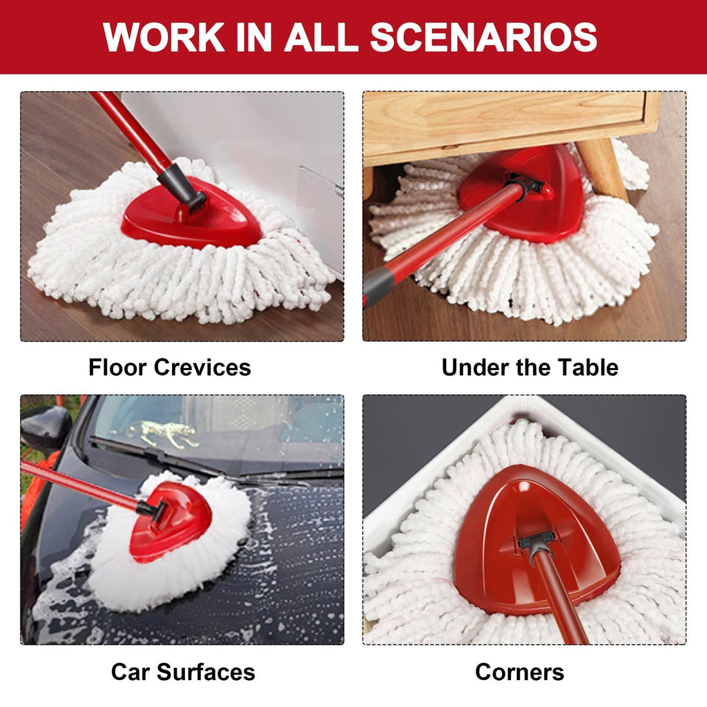 4 Pack Mop Head Replacements for O-Cedar EasyWring Spin Mop NOT RinseClean