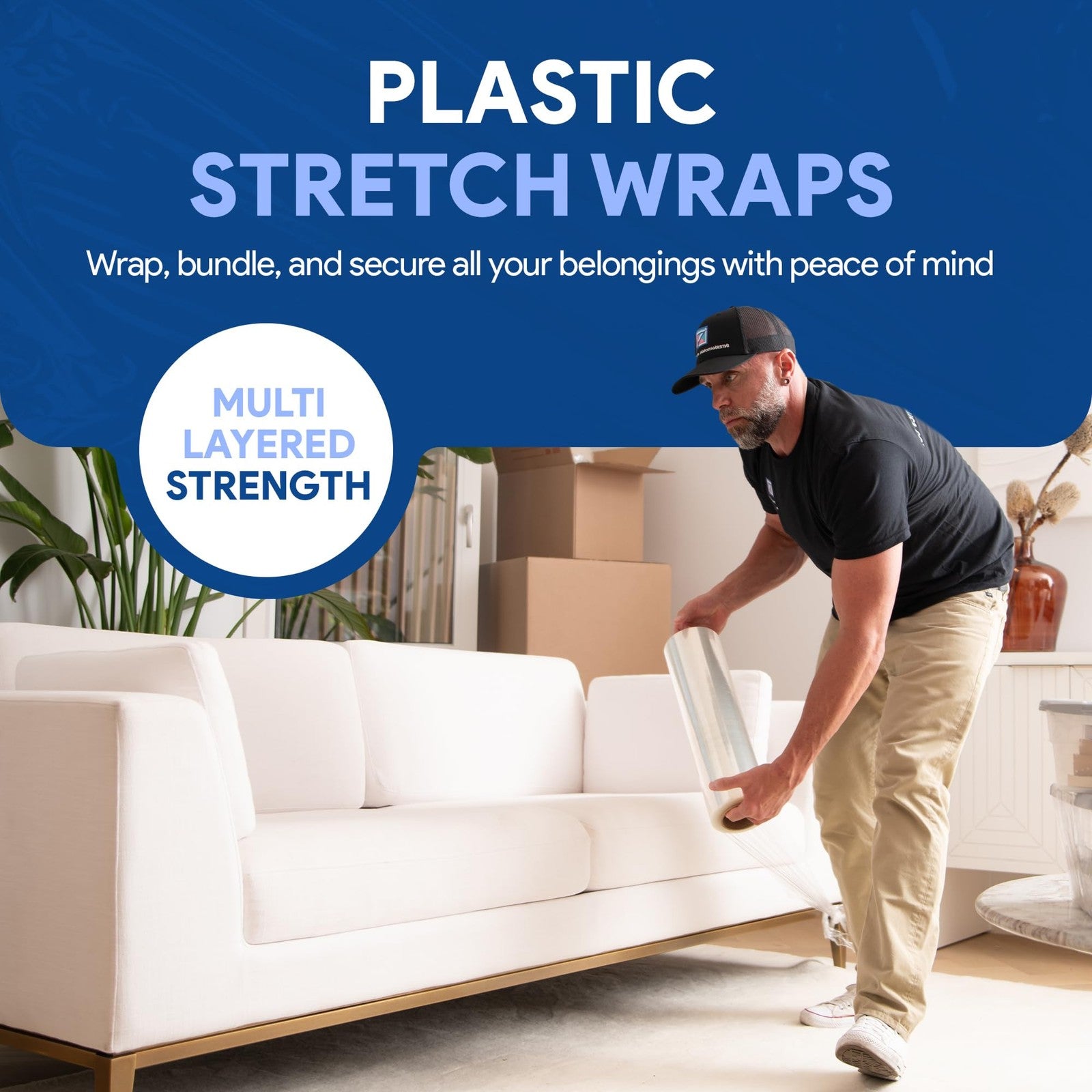 International Plastics 18" x 1200 ft Clear Stretch Film Wrap 500% Stretch 1 Roll