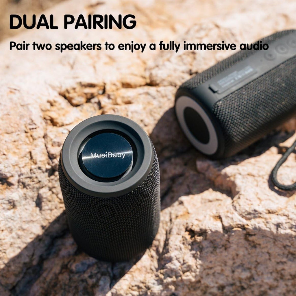 Musibaby M68 Bluetooth Speaker Waterproof Deep Bass 24H Portable Audio
