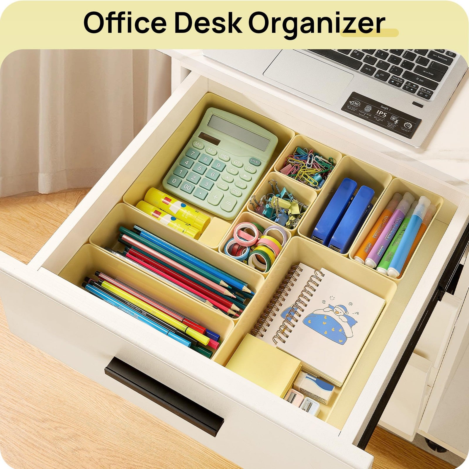 25 PCS Plastic Drawer Organizers Set 4-Size Versatile Bathroom and Vanity Drawer