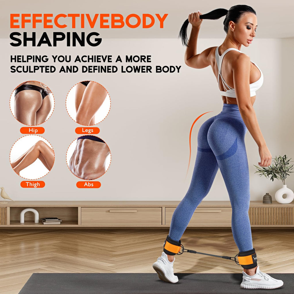 HPYGN Ankle Resistance Bands with Cuffs, Ankle Bands for Working Out, Resistance