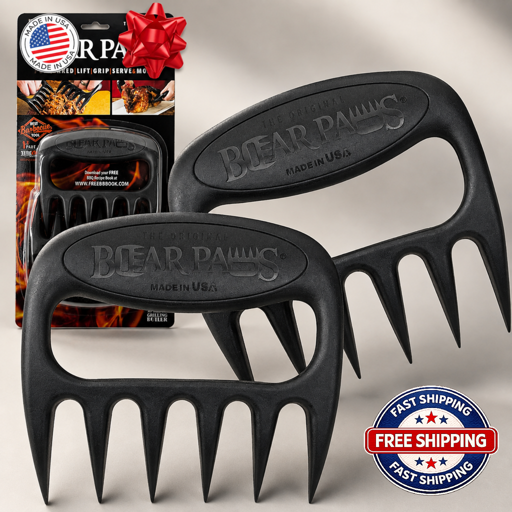 Original Bear Paws Meat Shredder Claws 2-Pack Black BPA-Free USA Made BBQ