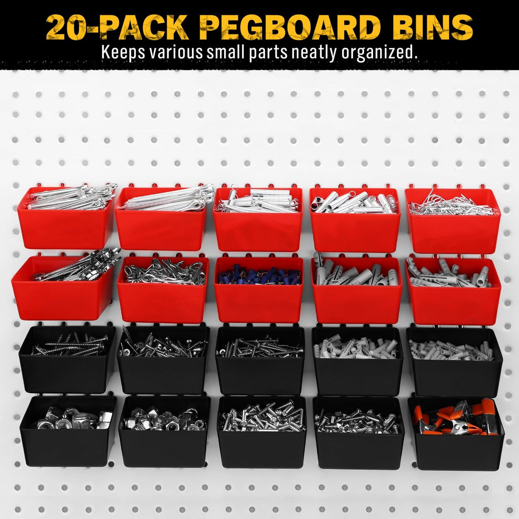 297-Piece Pegboard Organizer Kit for Garage, Workshop & Craft Room