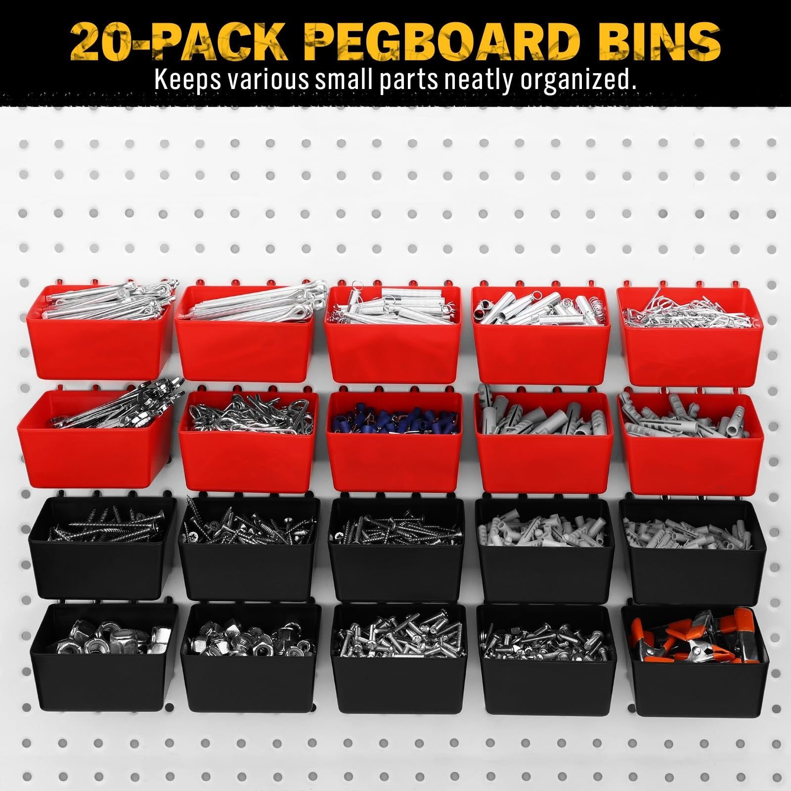 297-Piece Pegboard Organizer Kit for Garage, Workshop & Craft Room