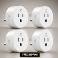 EIGHTREE WiFi Smart Plug 4-Pack 2.4GHz Alexa Google Timer Remote Outlet
