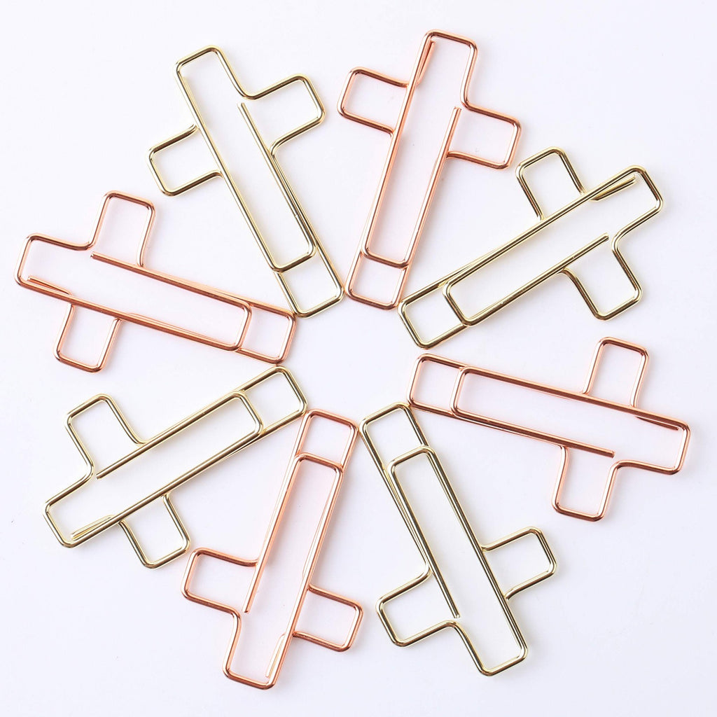 Mr Pen- Cross Paper Clips Gold Rose Stainless Christian Bookmark Office Home Use