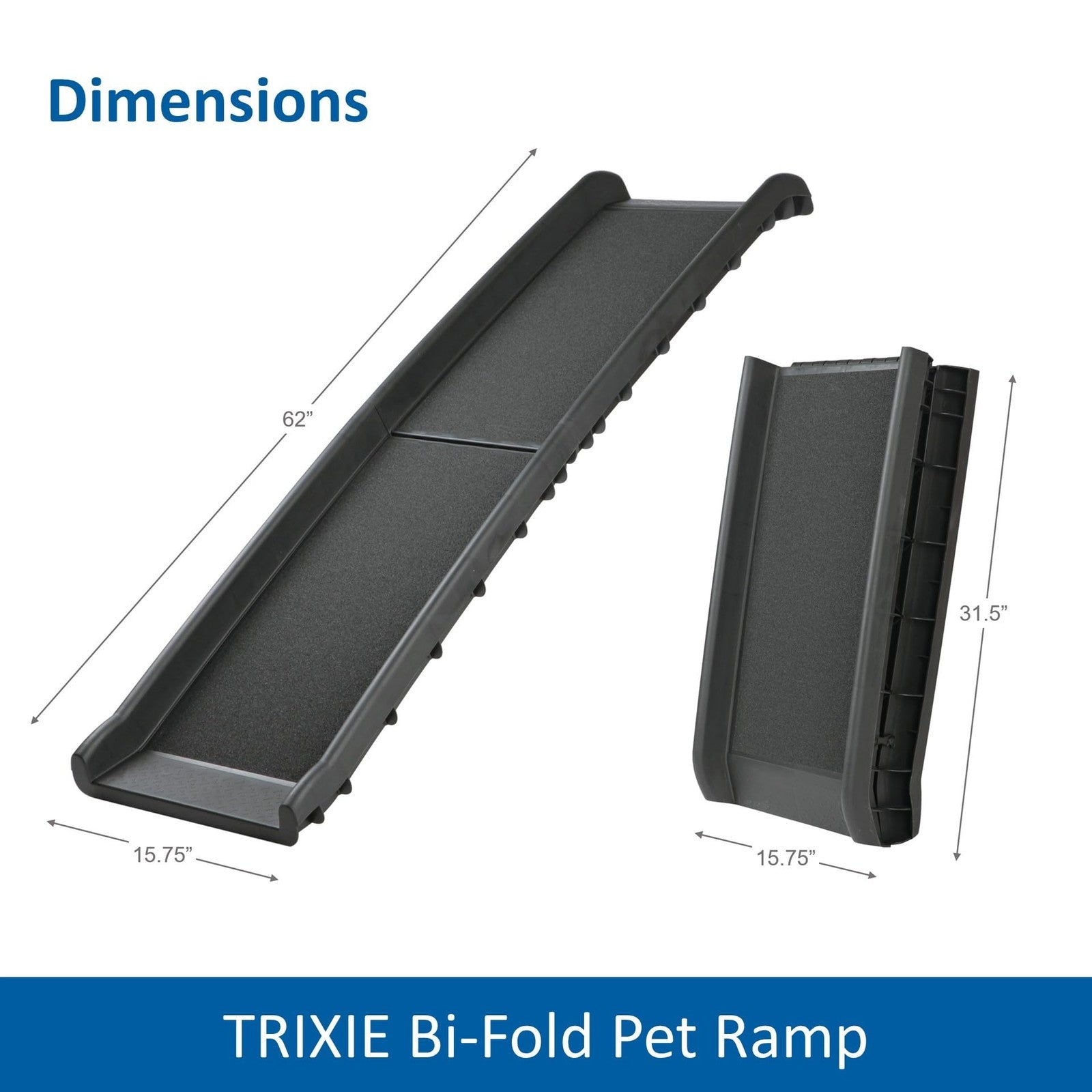 Trixie Folding Dog Ramp with Non-Slip Surfaces - Pet Ramp for Large Cars and SUV