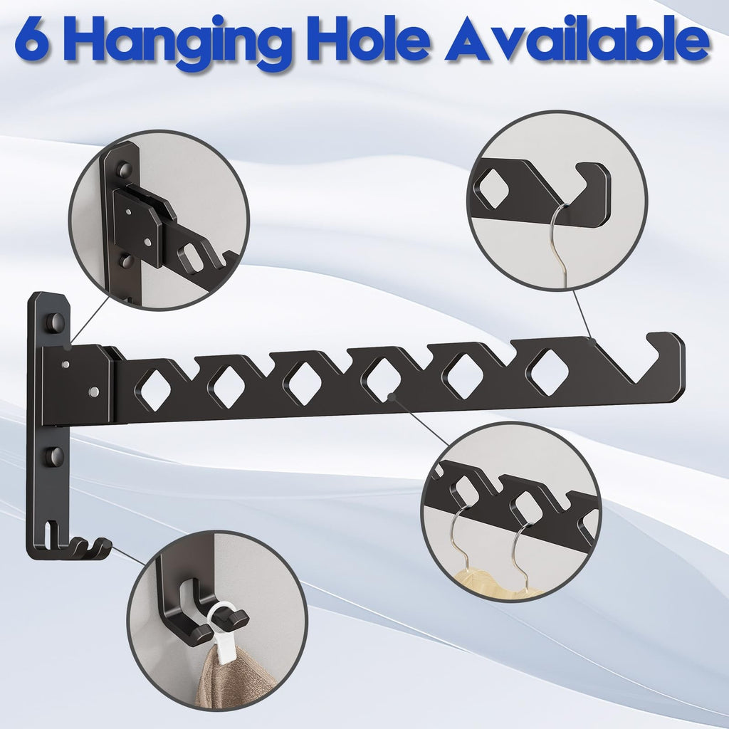 Wall Mounted Clothes Drying Rack, Wall Clothes Hanger Foldable, Laundry Hanger.