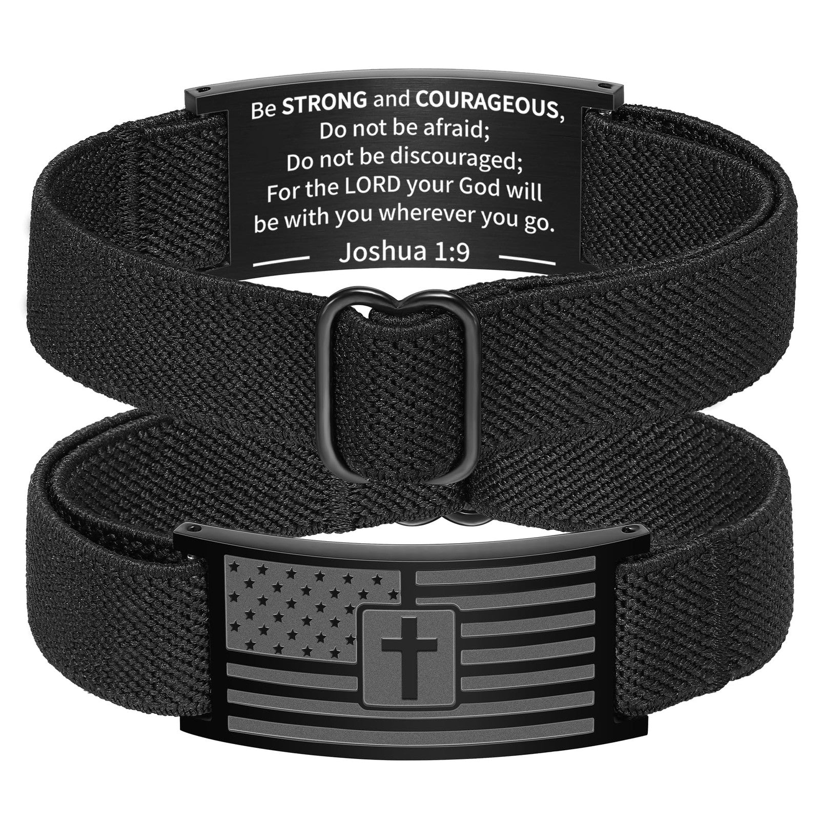 Zocomi American Flag Cross Bracelet Adjustable Christian Faith Gift Men Women