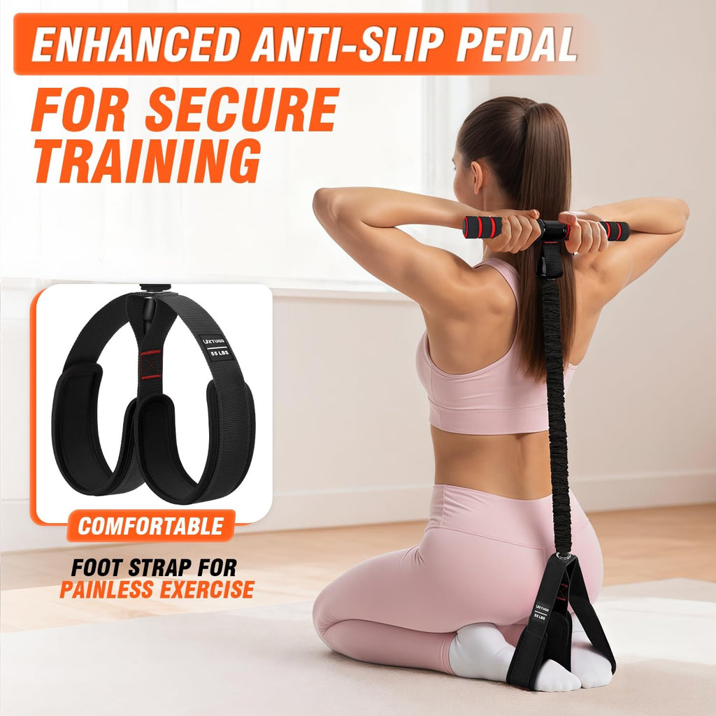 UZTUGG Pedal Resistance Bands with Handles Upgrade Women Exercise Bands Training