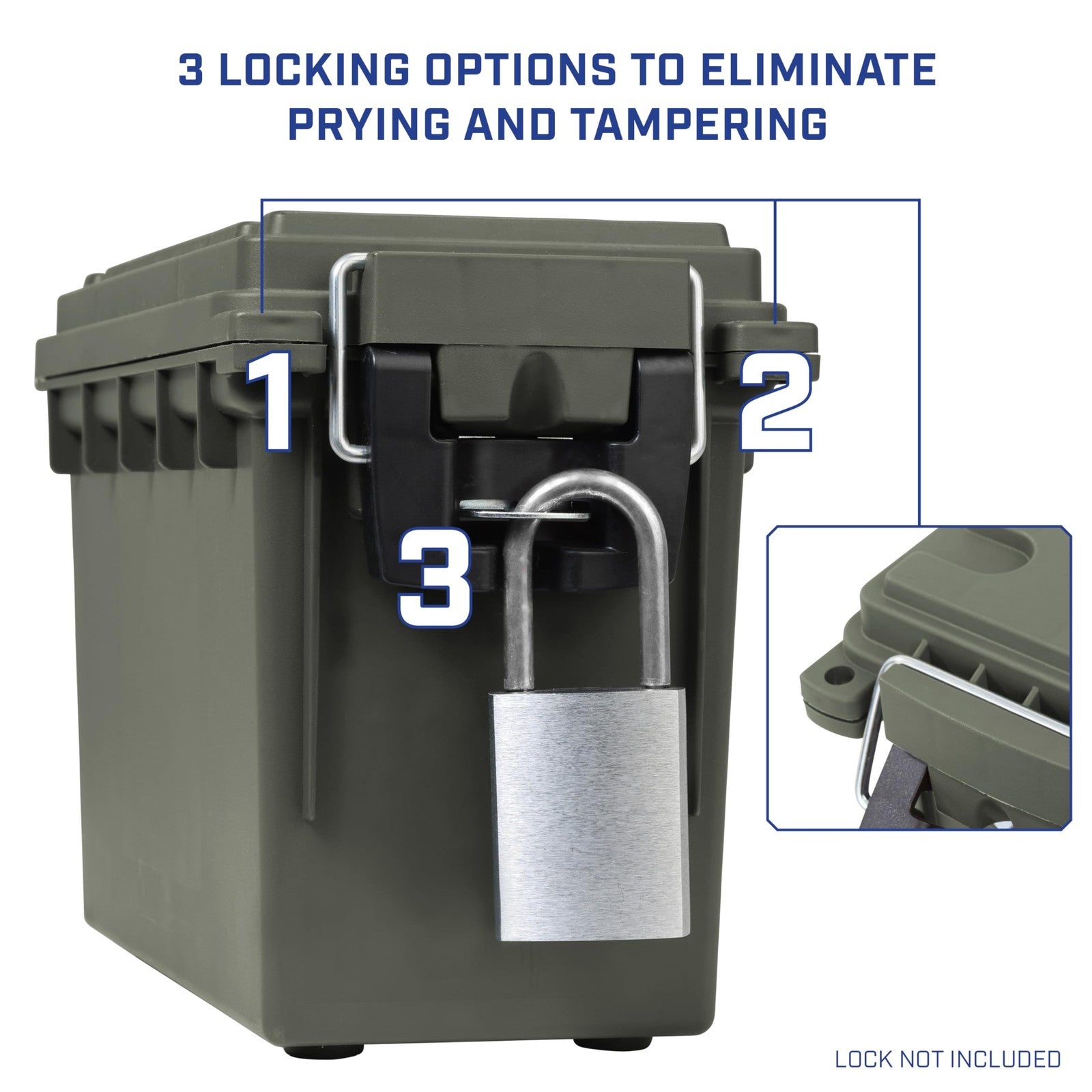 Sheffield .30 Cal Ammo Storage Box Stackable Lockable Water Resistant Case