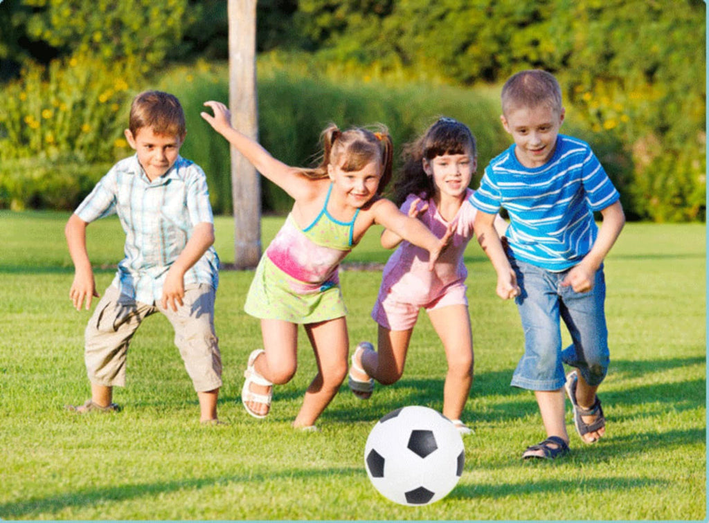 SPDTECH Kids Sports Balls Set 6 Inch Soccer Basketball Football w Pump 3 Pack