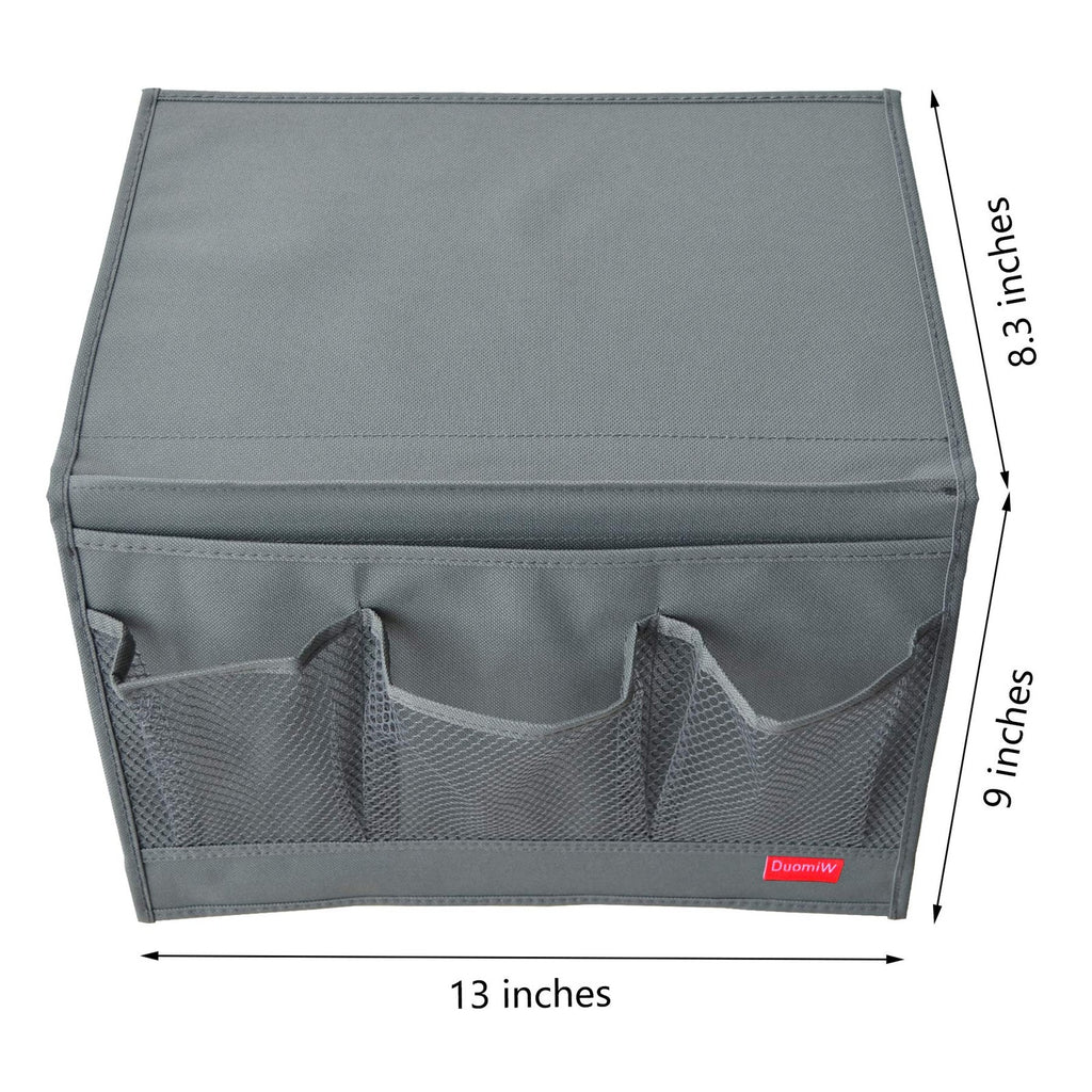 Bedside Storage Organizer Caddy for Bed Sofa Remote Phone Tablet Magazines Gray