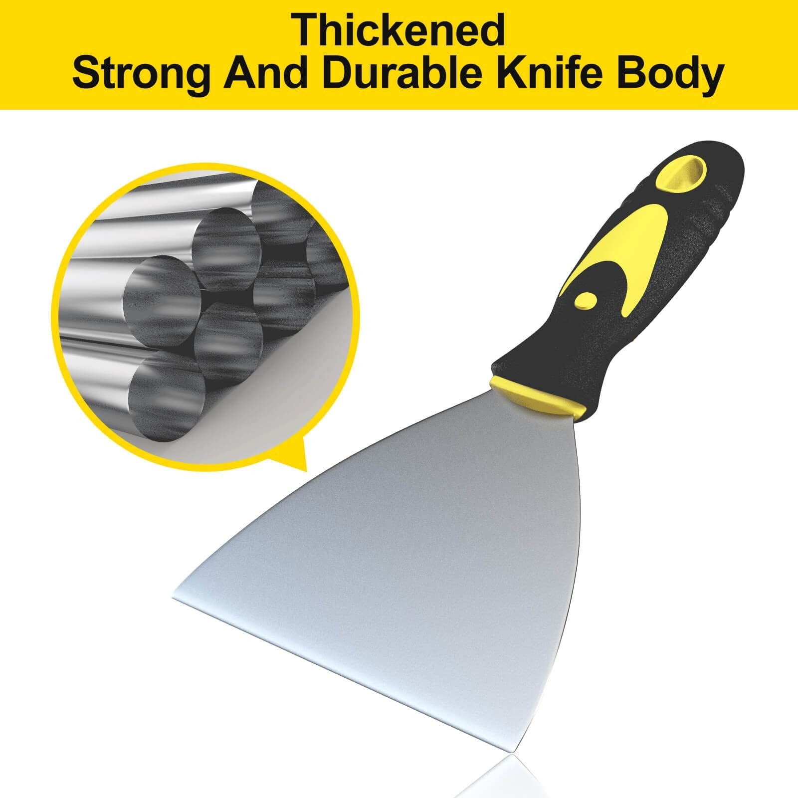 Putty Knife Set 5Pc 1–5 Inch Stainless Steel Paint Scraper Drywall Spackle Tool