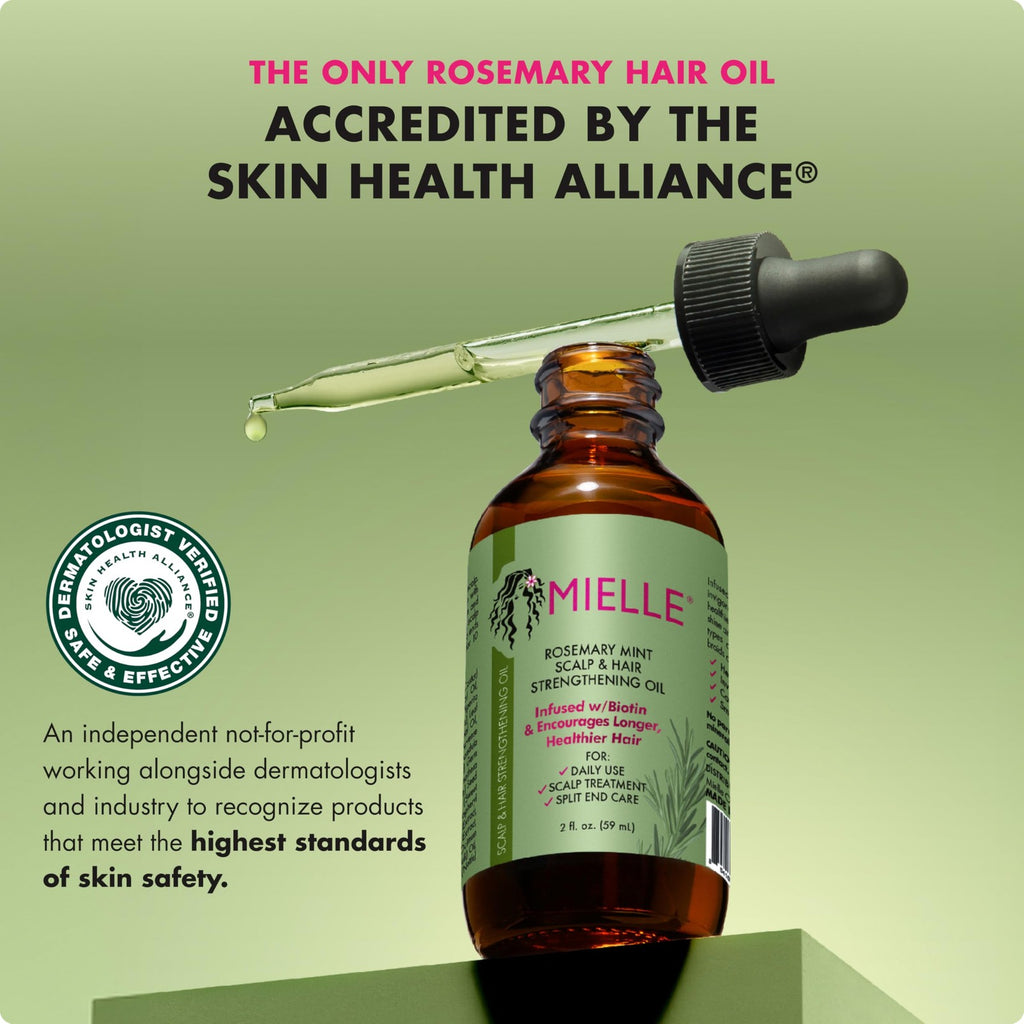 Mielle Organics Rosemary Mint Hair Oil Biotin Scalp Treatment Growth Support 2oz