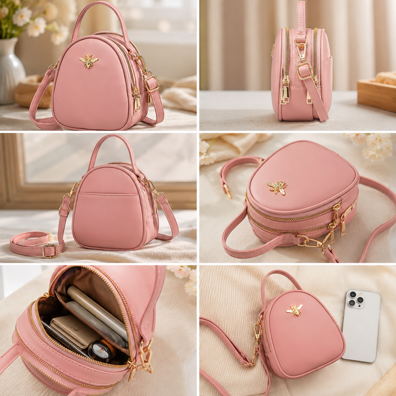 Women Small Crossbody Bag Faux Leather Phone Purse Wallet Messenger Bag