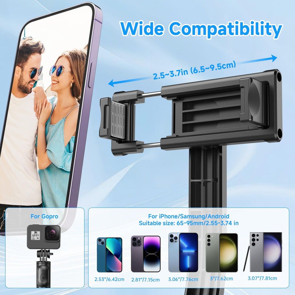 SelfieShow Selfie Stick, Extendable Selfie Stick Tripod with Wireless Remote