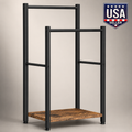Free Standing Towel Rack for Bathroom 2 Tier Blanket Rk 16.5" L x 9.4" W x 31.5"