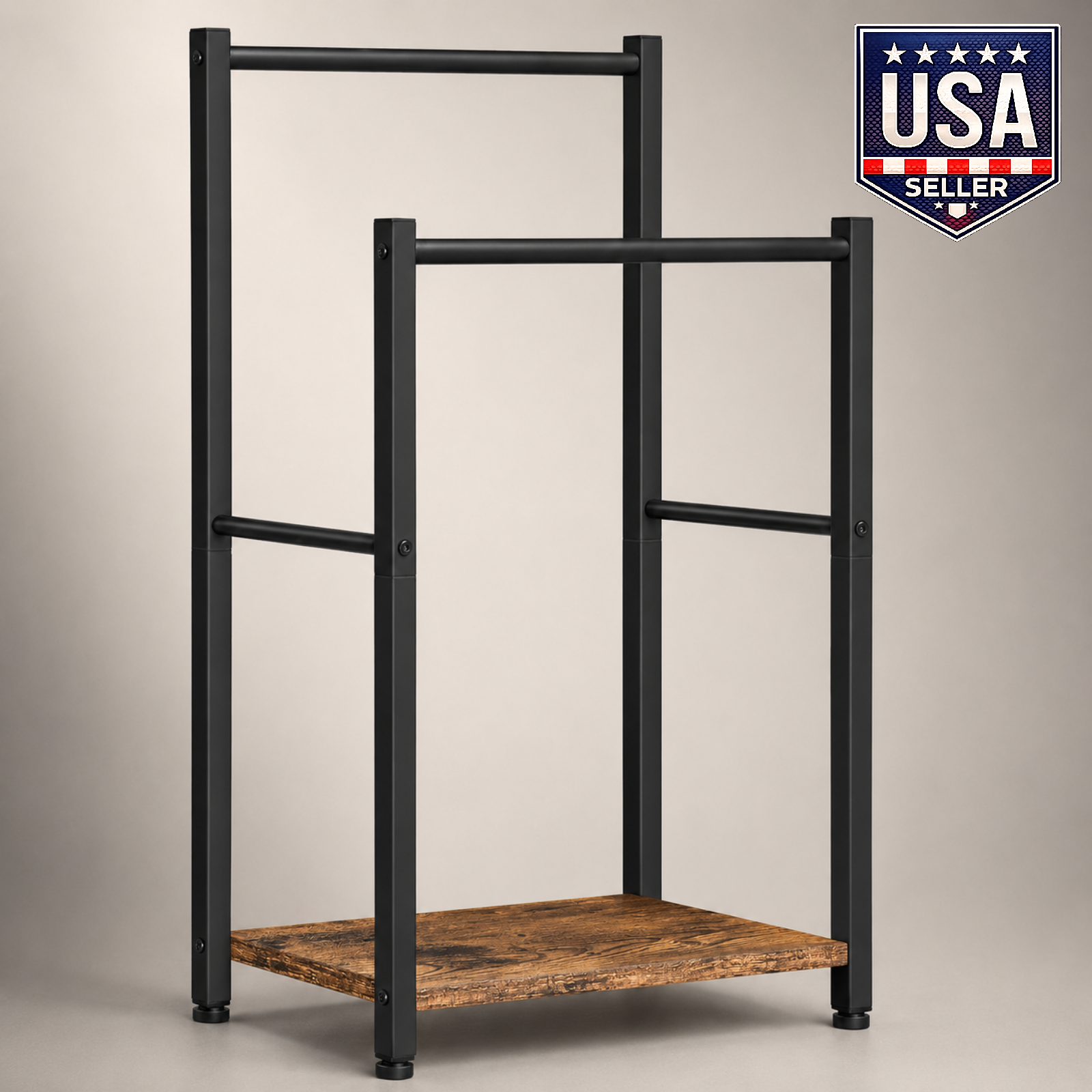 Free Standing Towel Rack for Bathroom 2 Tier Blanket Rk 16.5" L x 9.4" W x 31.5"