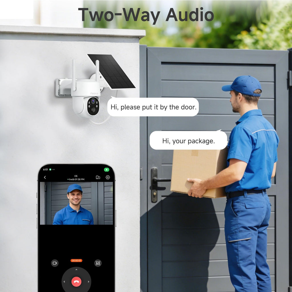 Noorio Solar Security Cameras Wireless Outdoor, 5G & 2.4G WiFi Cameras for Home