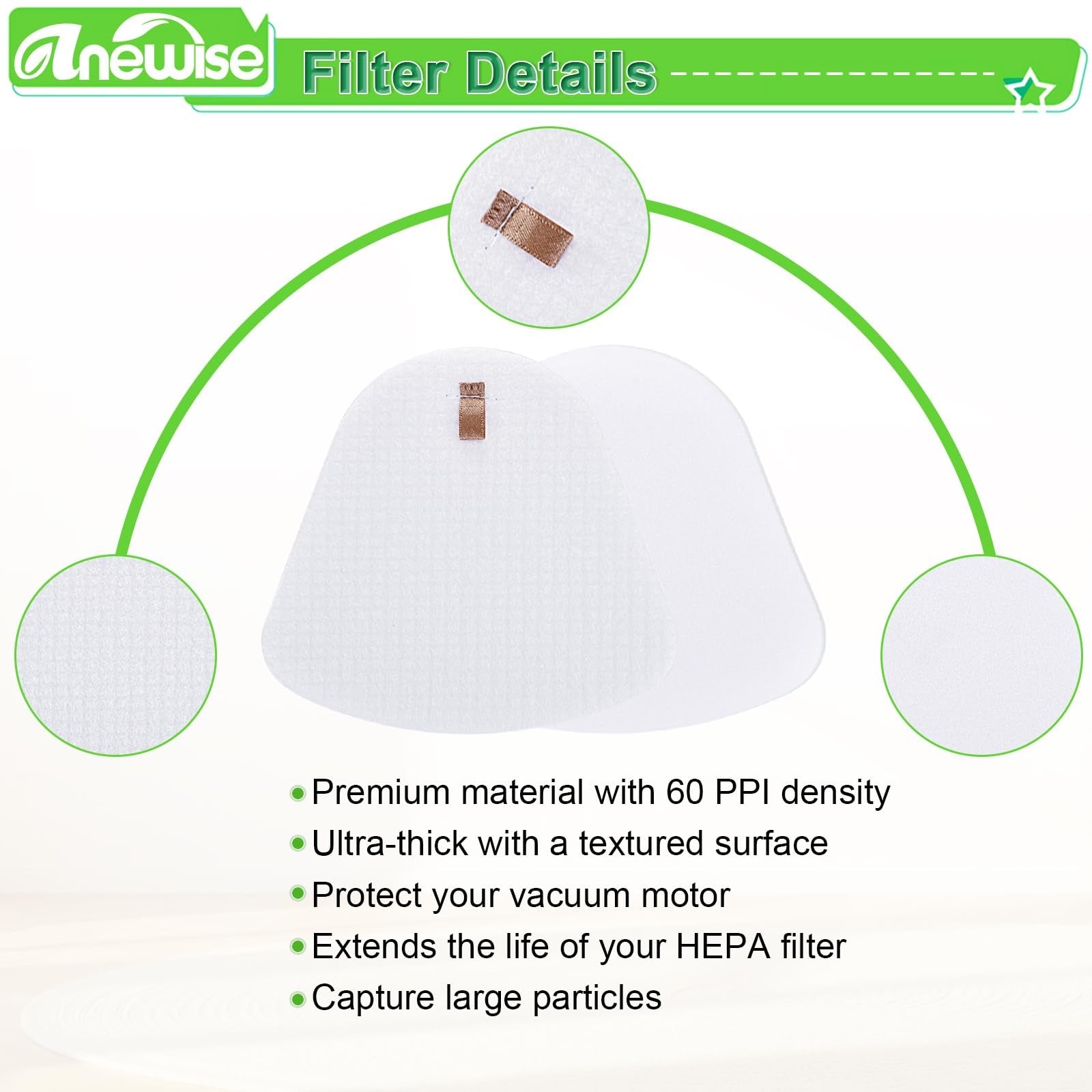 Shark Navigator Lift-Away XFF350 Filter Kit 2 Foam 2 Felt Fits NV350 NV360