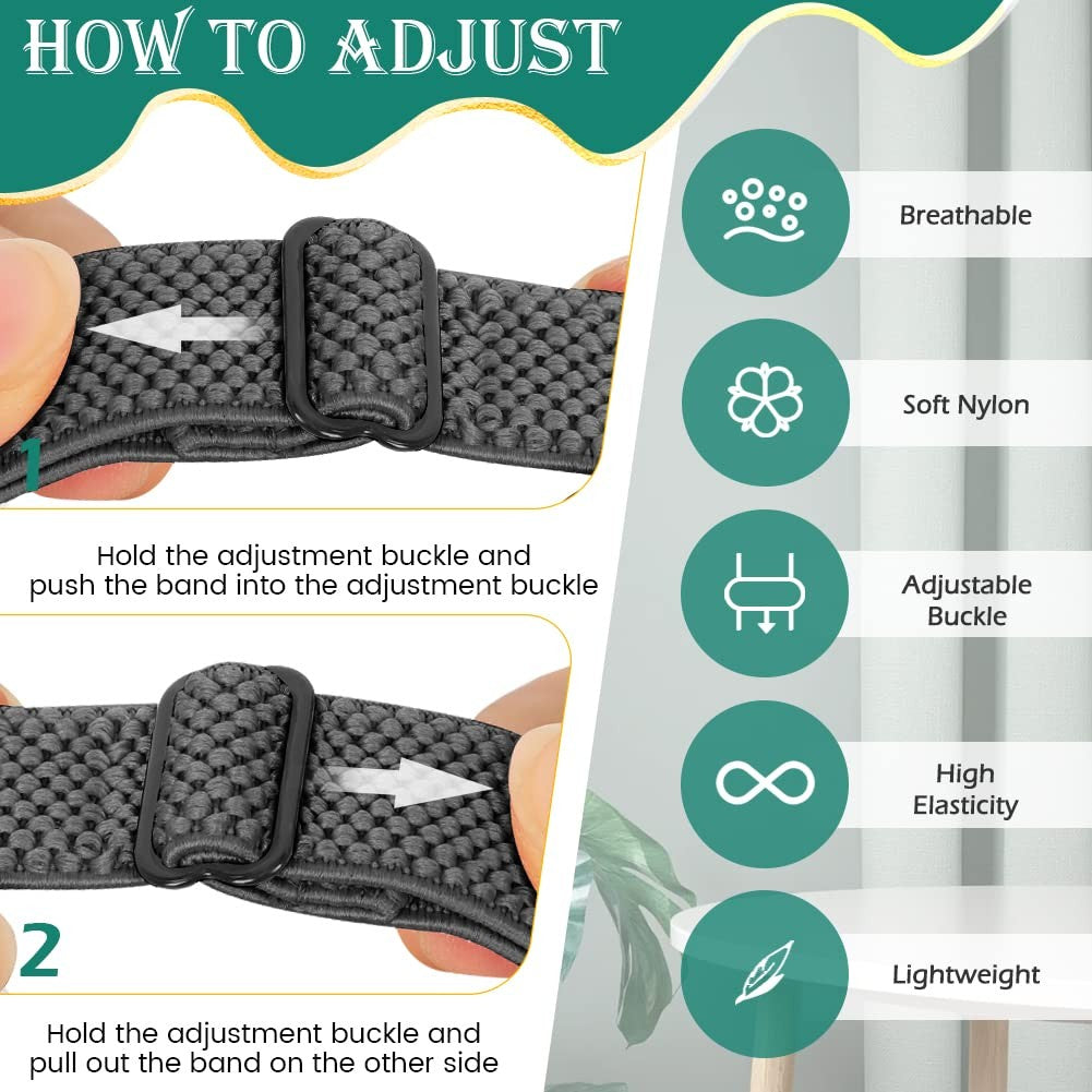Elastic Nylon Bands for Fitbit Inspire 3 2 HR Adjustable Stretch Strap men women