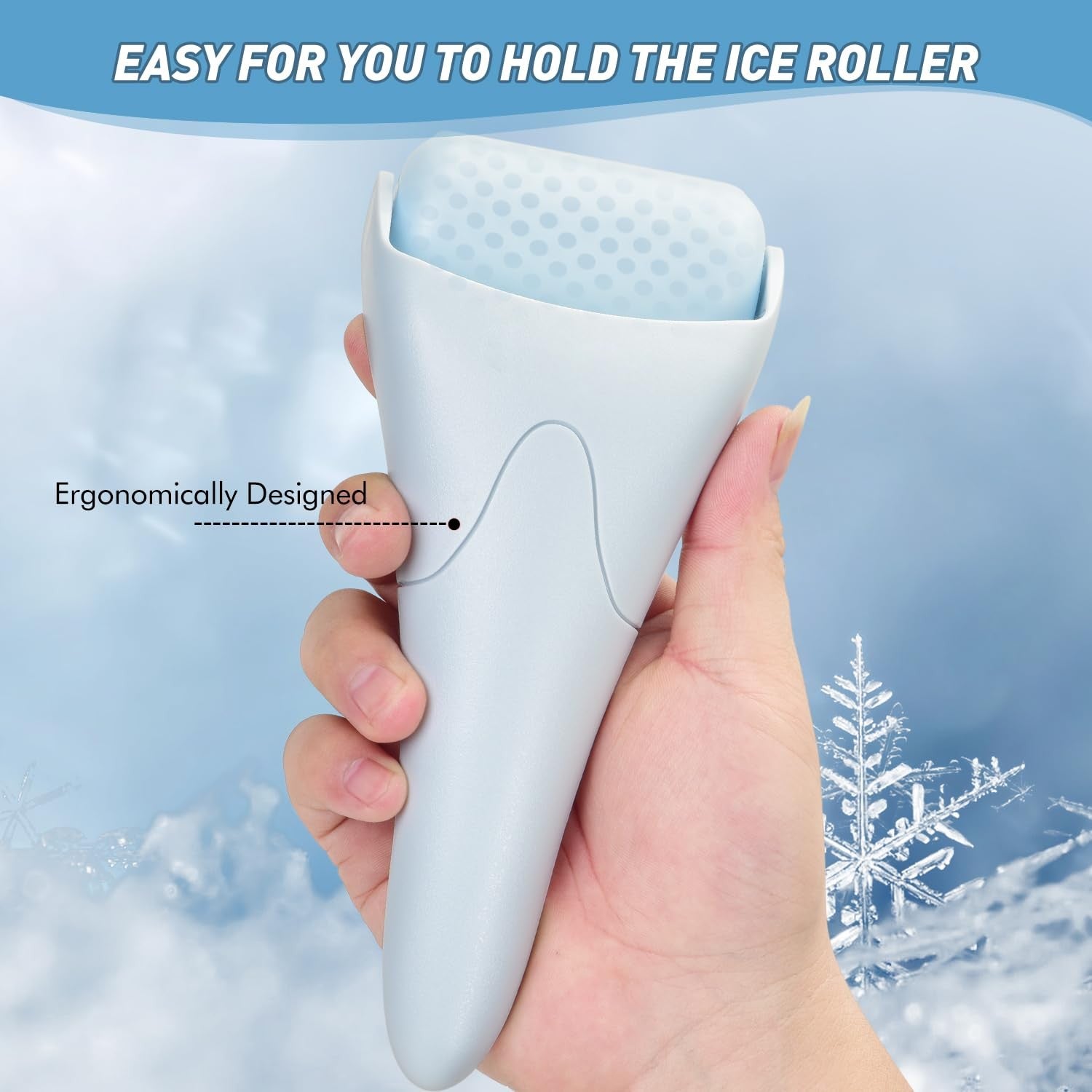 Fronnor Facial Ice Roller Cooling Massager Puffiness Relief Skincare Tool