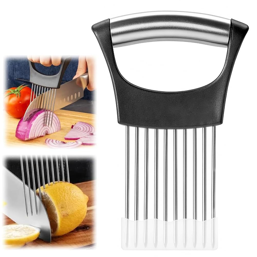 Onion Slicer, Stainless Steel Holder for Slicing with Large, 1 PCS