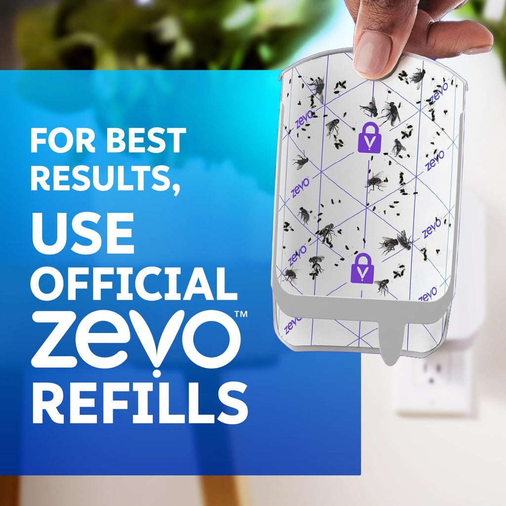 Zevo Flying Insect Trap Full Size Plug-In + 1 Cartridge Flies Gnats Indoor