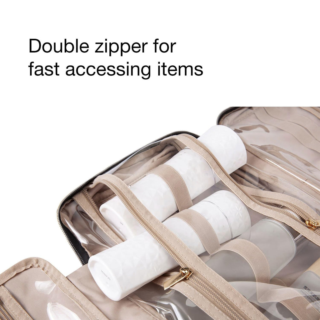 BAGSMART Travel Toiletry Bag Hanging Organizer Water Resistant Cosmetic Bag