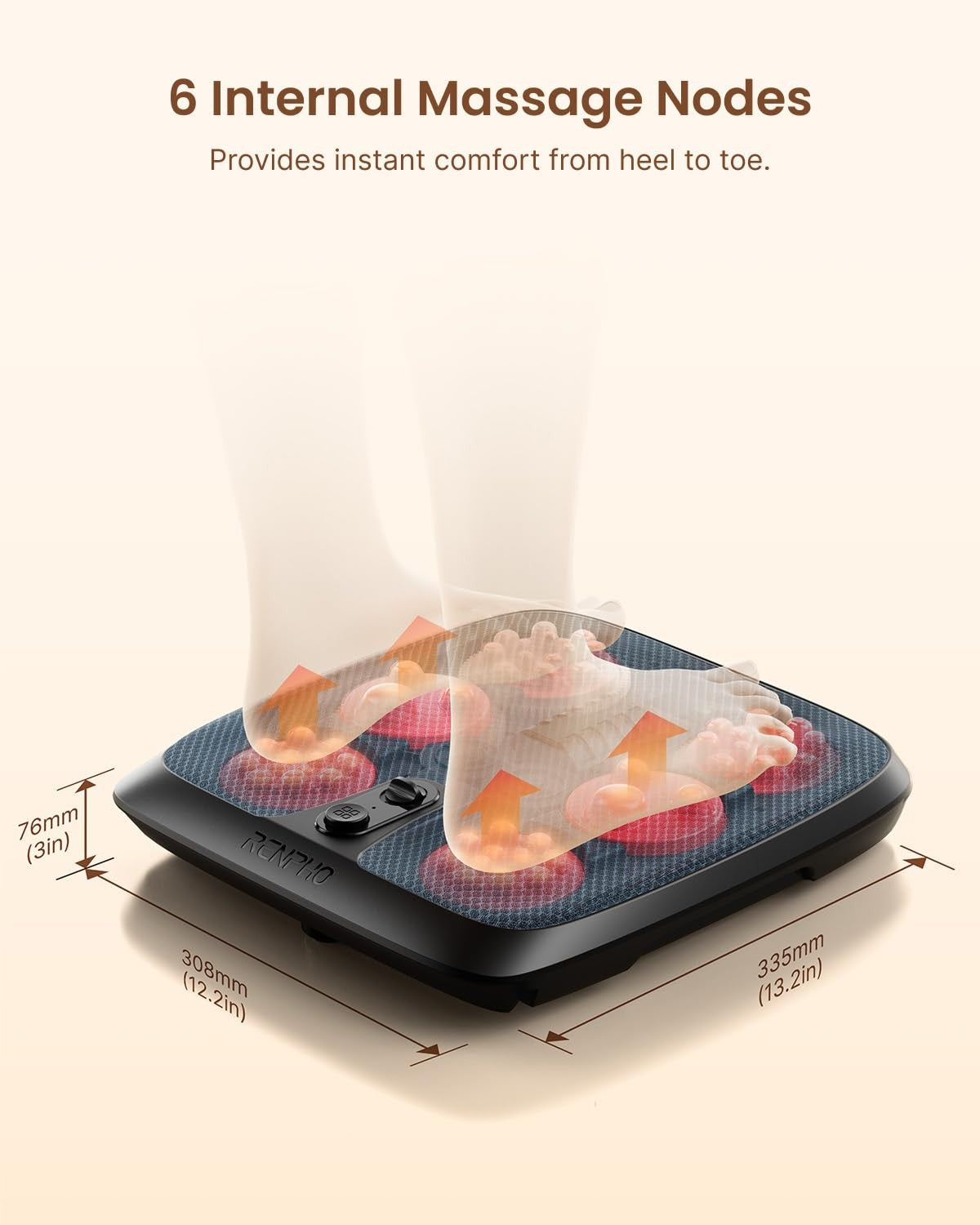 RENPHO FSA Shiatsu Foot Massager with Heat, Father Day Foot-Enabled On/Off