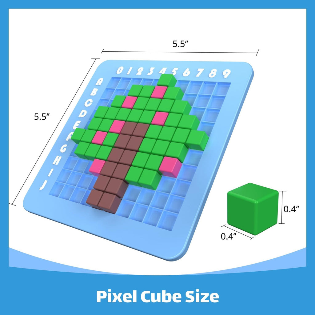 STEM Pixel Art Kit Kids Craft Toy Educational Building Set Ages 5-10