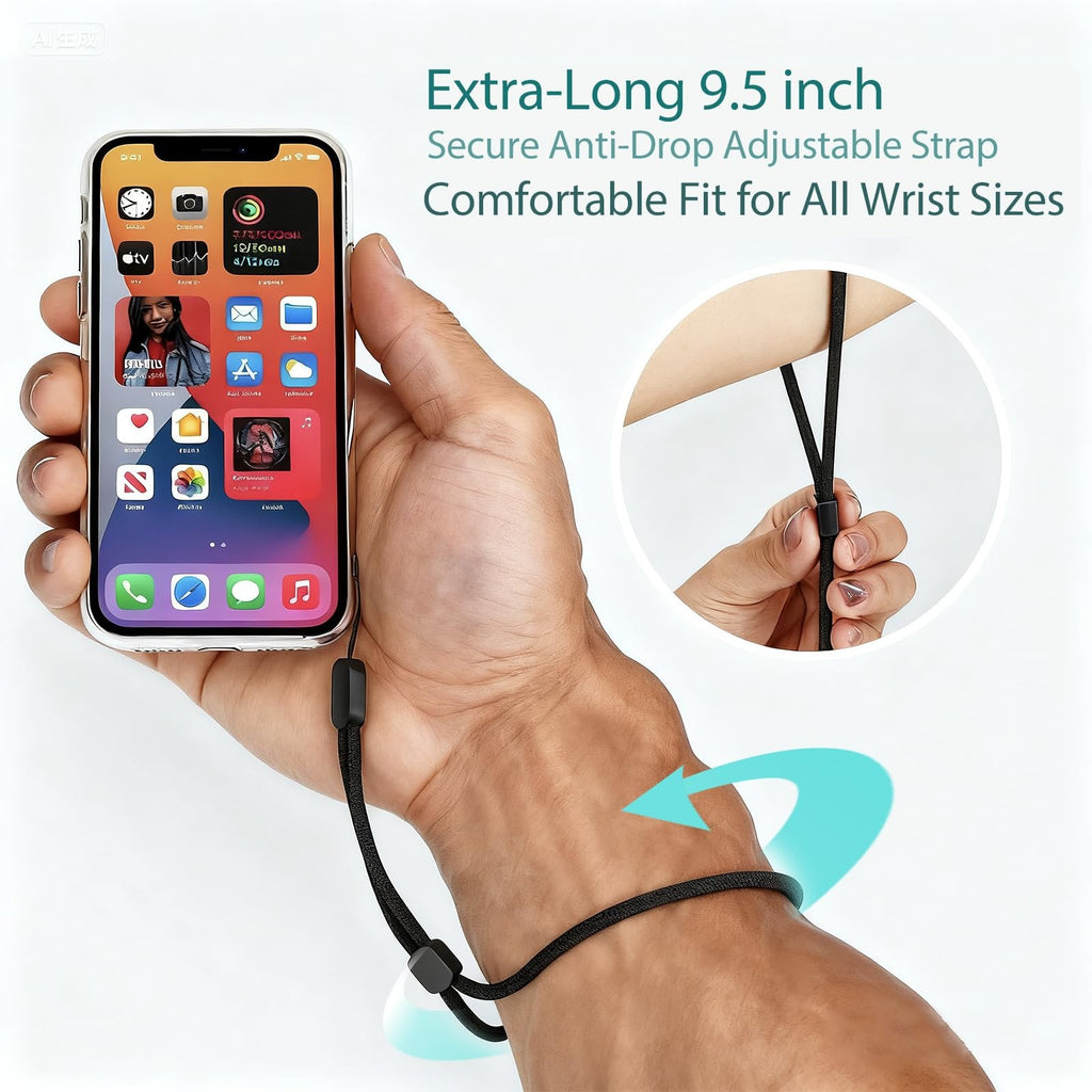 Wrist Strap Lanyard Adjustable Nylon Keychain Phone Camera Secure Carry on Daily