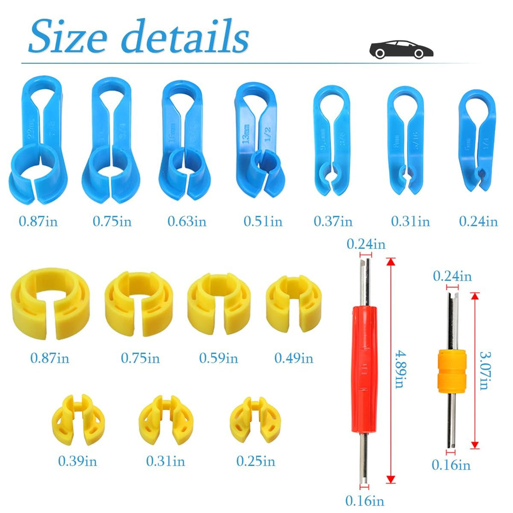 AUCELI AC Fuel Line Disconnect Tool Set 16Pc Automotive Hose Removal Repair Kit