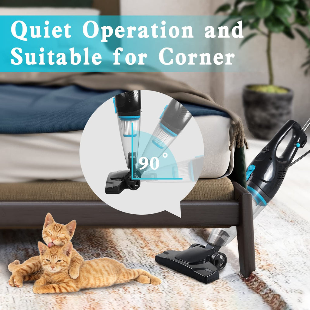 Intercleaner Corded Vacuum Cleaner, 15KPa Powerful Suction with 400W Motor, 12