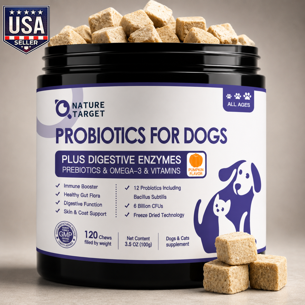 Dog Probiotics Chews 6 Billion CFU Digestive & Gut Health Pumpkin 120ct