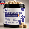Dog Probiotics Chews 6 Billion CFU Digestive & Gut Health Pumpkin 120ct