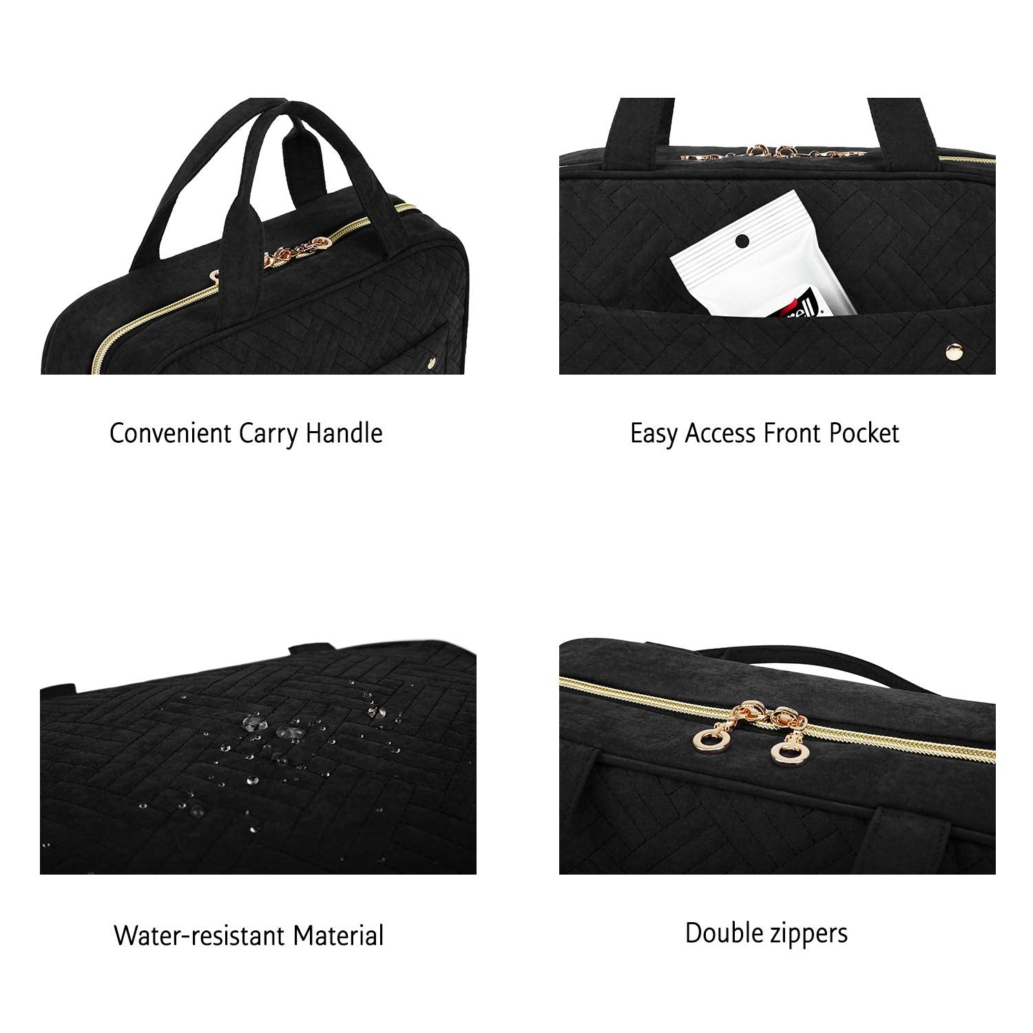 BAGSMART Travel Toiletry Bag Hanging Organizer Water Resistant Cosmetic Bag