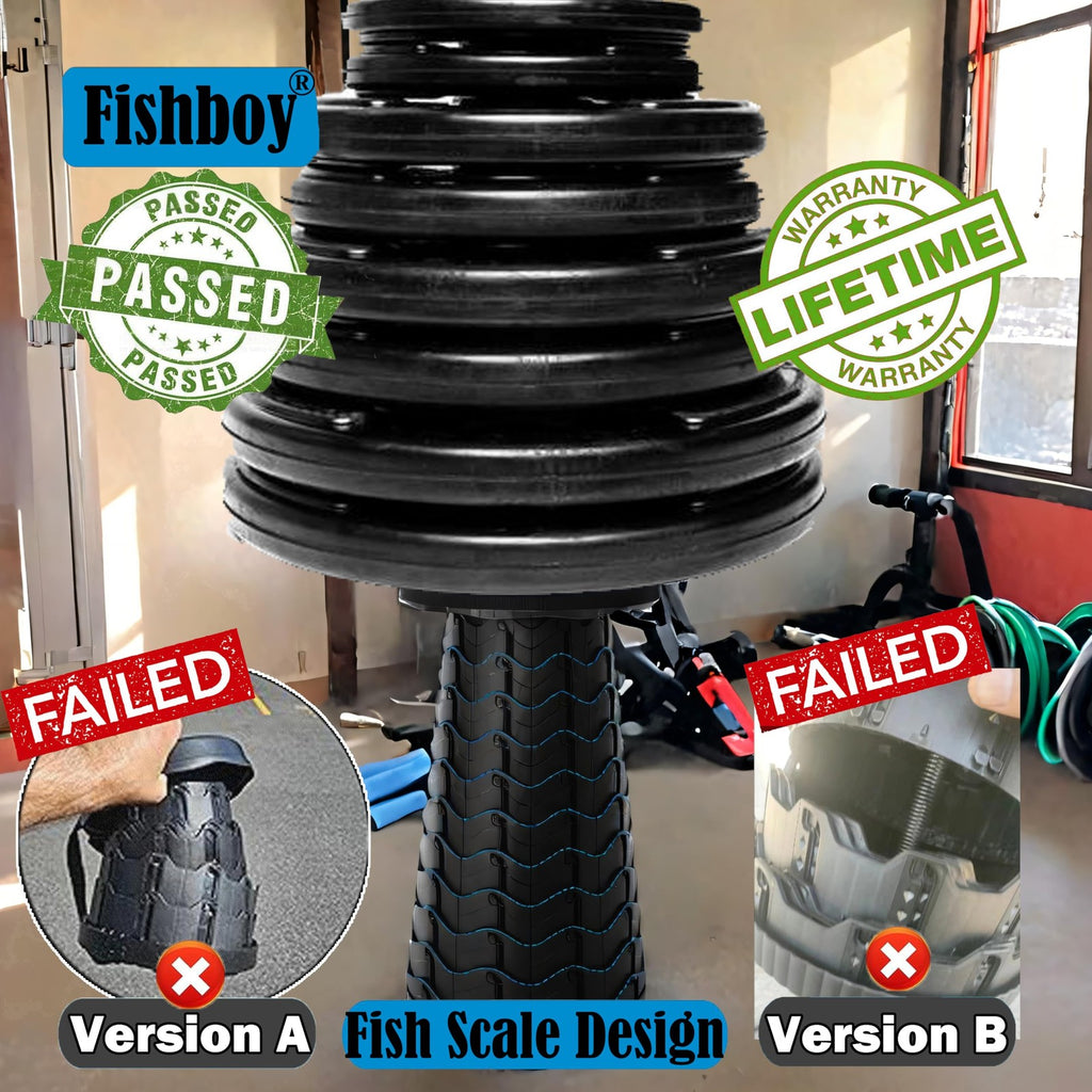 Fishboy Collapsible Telescoping Stool 400 lb Adjustable 2.56-17.7" w/ Strap